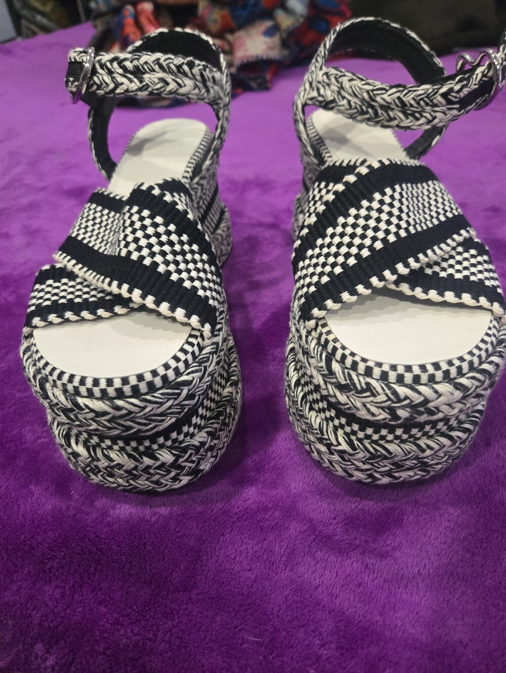 Amambiah Platform Woven Sandals 40 New No Box Anthropologie